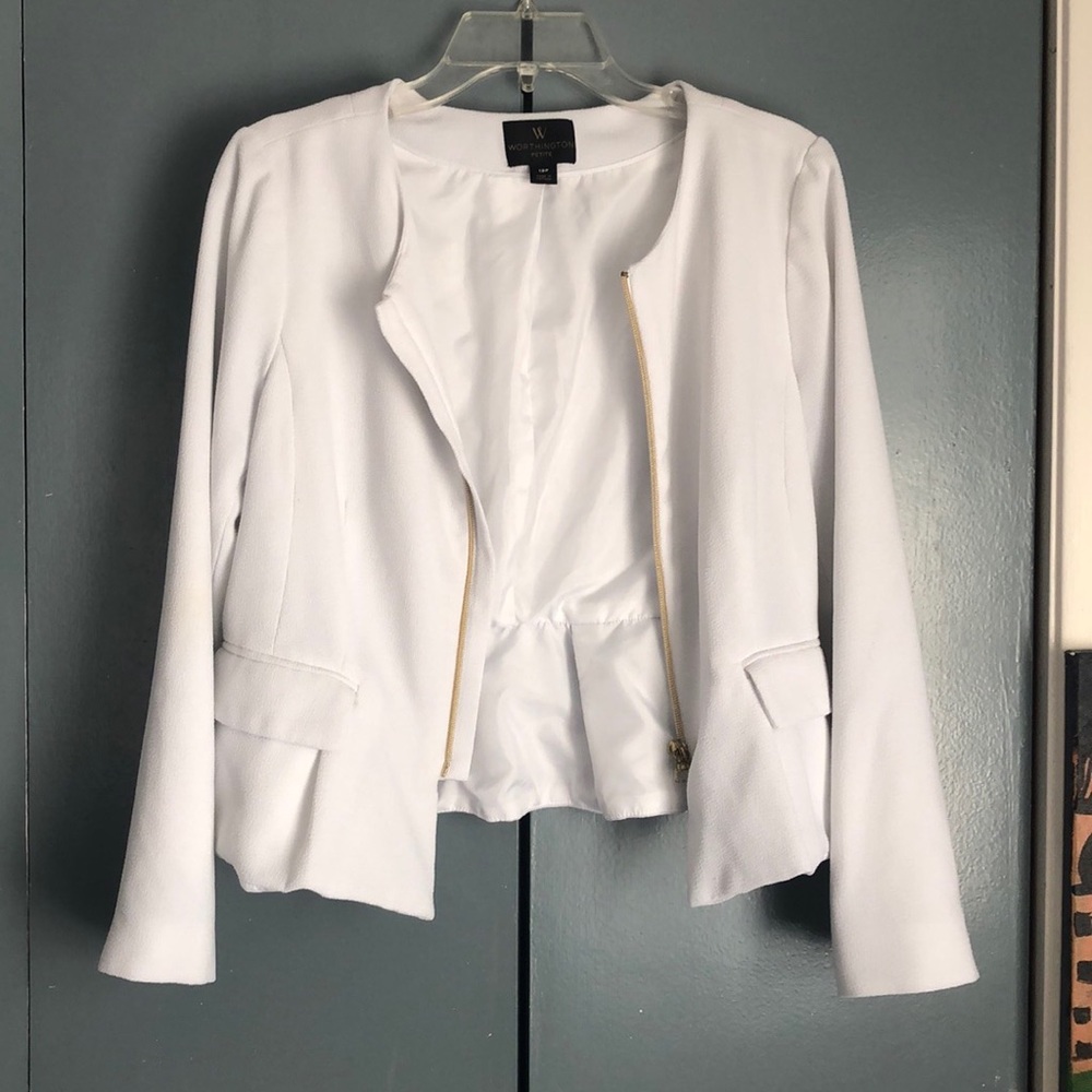 Worthington Petite peplum suit jacket